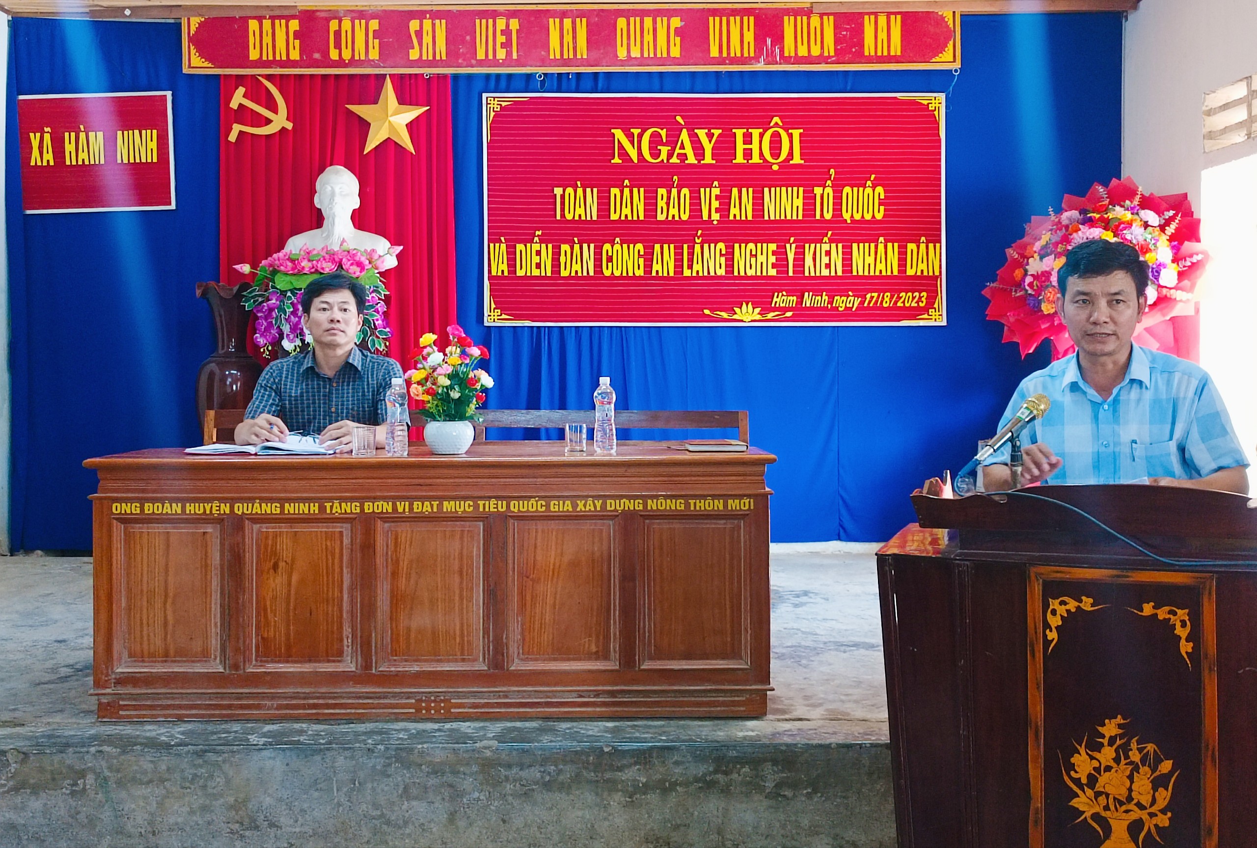 Đồng chí Hà Xuân Hưng Phó bí thư Đảng ủy - Chủ tịch UBND - Trưởng ban chỉ đạo 138 xã khai mạc ngày hội